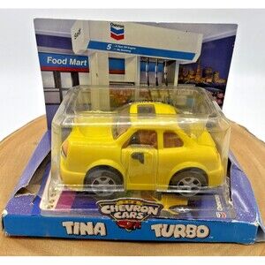 Vintage Chevron Toy Car Tina Turbo The Chevron Cars 1998 Yello 2 Door NEW